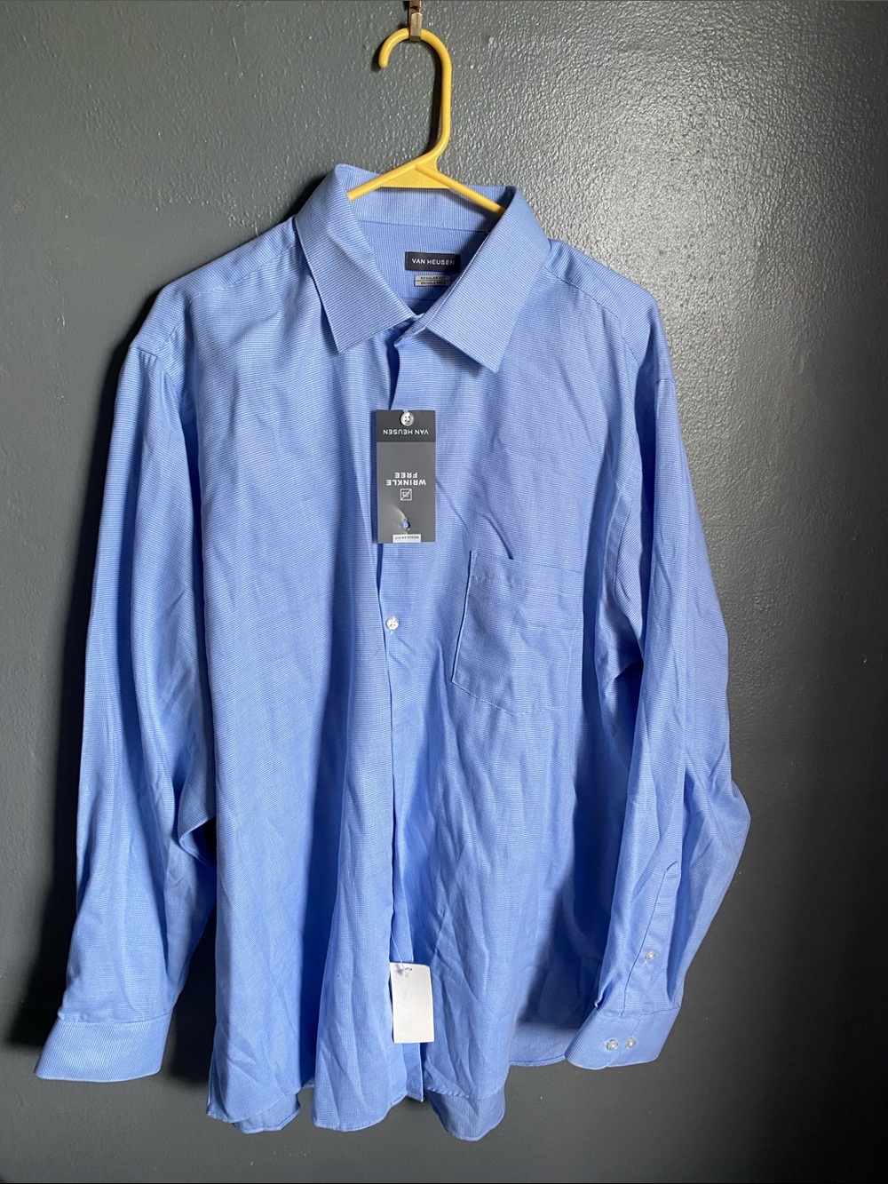Van Heusen Blue Long-Sleeve Dress Shirt
